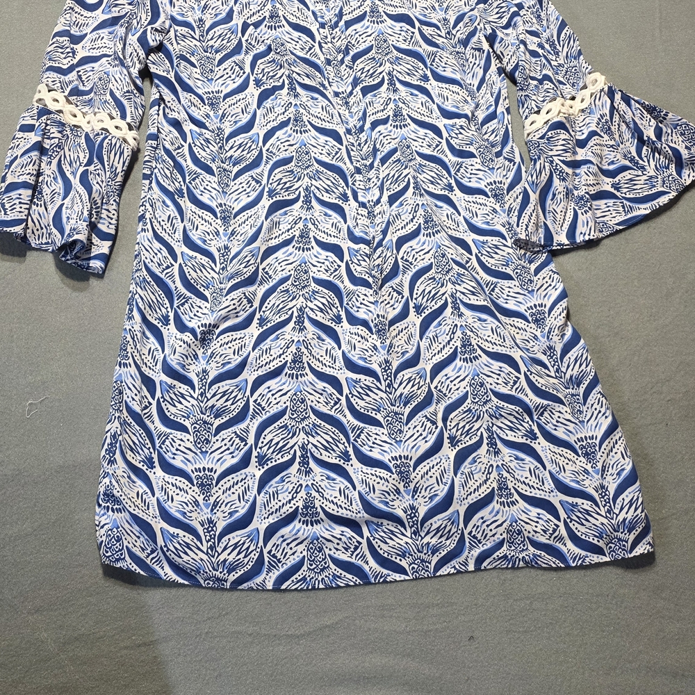 Lilly Pulitzer Blue and White Patterned Dress - Picture 3 of 5